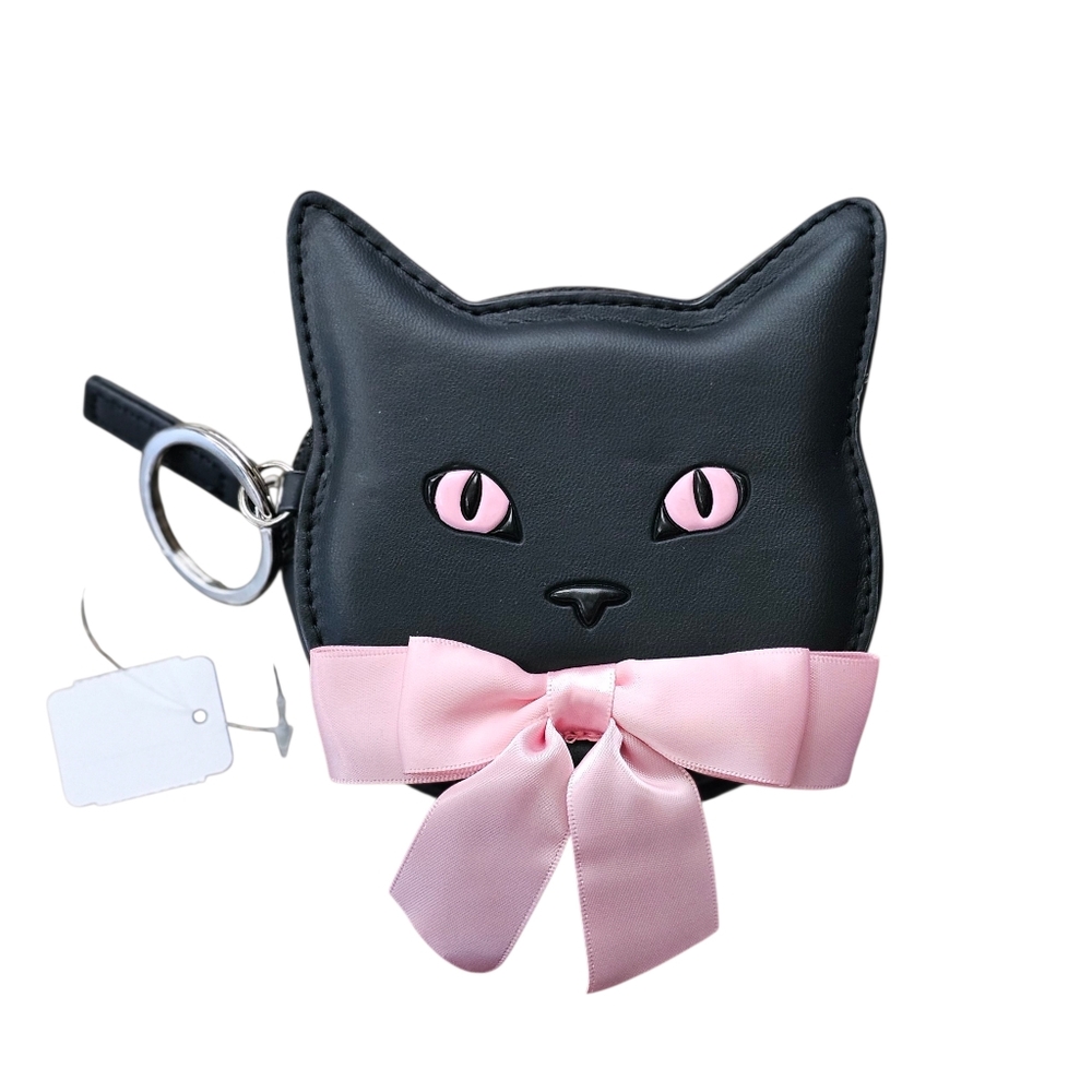 Bath & Body Works Halloween Black Cat Coin Purse Keychain Summerween 2025